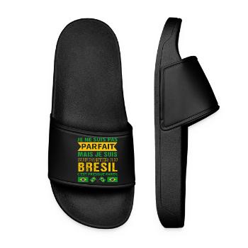 Supporter du Brésil cadeau supporter brésilien - Claquettes Femme - noir - Devant