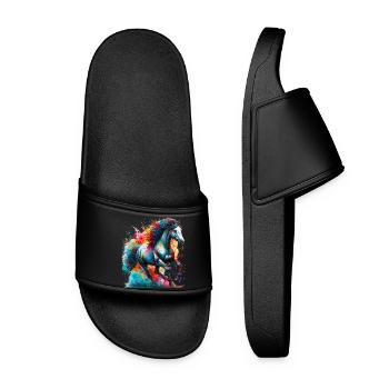 Cheval - Claquettes Femme - noir - Devant