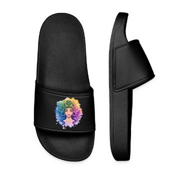 Rainbow Medusa - Women’s Pool Sliders - black - Front