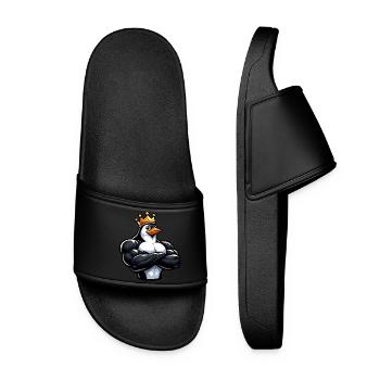 Strong Penguin King Fitness Training - Women’s Pool Sliders - black - Front