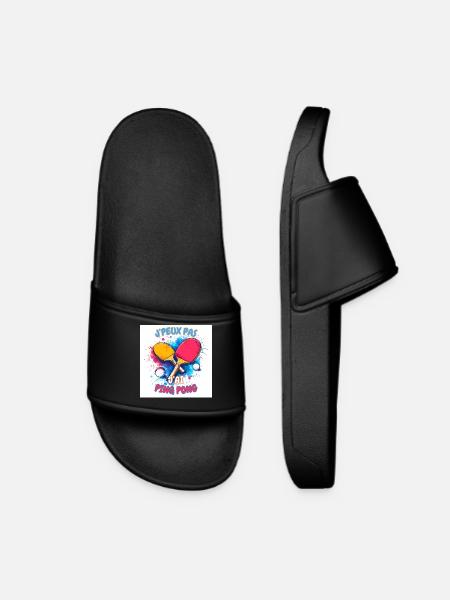 Ping Pong Coloré Déchaîné - Claquettes Femme - noir