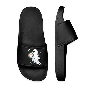 HALLOWEEN Bride Cute Ghost Wedding Ghost - Women’s Pool Sliders - black - Front