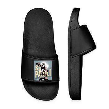 St. Pauli, Hambourg, Port, Port, Grue, Nostalgie - Claquettes Femme - noir - Devant