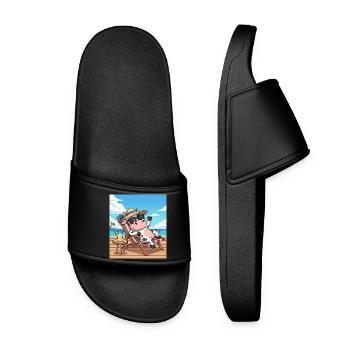 vache cool - Claquettes Femme - noir - Devant