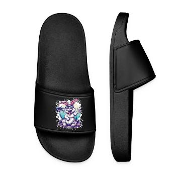 Rabbit Island Palm Tree - Women’s Pool Sliders - black - Front