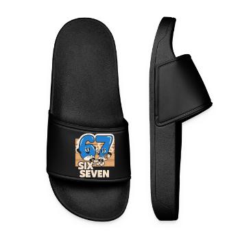 67 Six Seven meme Sauna Spa - Italian Lust - Women’s Pool Sliders - black - Front