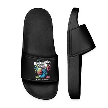 Conception de nettoyage amusante - Claquettes Femme - noir - Devant