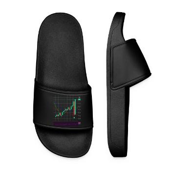 Trading Börse Krypto Aktien - Frauen Badelatschen - Schwarz - Vorne