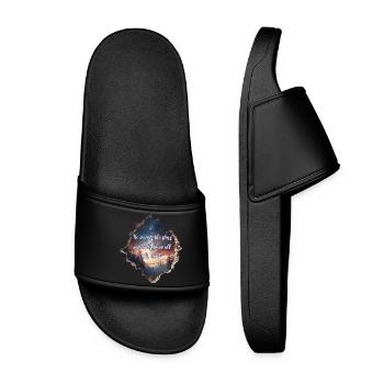 Bible Verse Christian Religious - Women’s Pool Sliders - black - Front