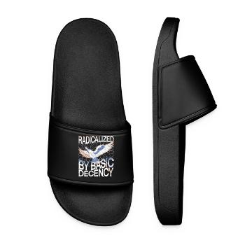 Radicalisé par l’Art de la Déclaration de Décence Fondamentale - Claquettes Femme - noir - Devant