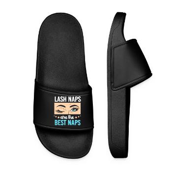 Make-up Kosmetik Kosmetikerin - Frauen Badelatschen - Schwarz - Vorne