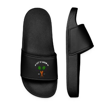 carrot grow garden farmer farmer garden gardener - Women’s Pool Sliders - black - Front