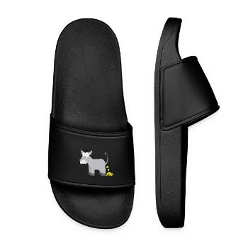 Motif pour enfants âne âne chemise animale idée cadeau âne d'or - Claquettes Femme - noir - Devant