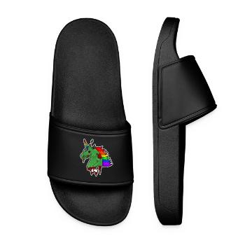 Licorne Zombie - Claquettes Femme - noir - Devant