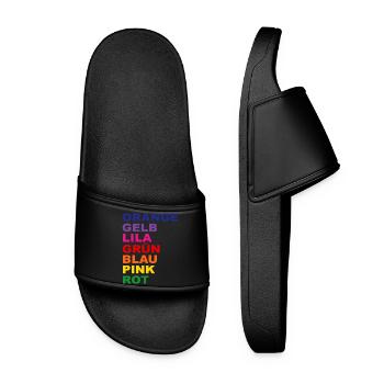 T-shirt arc-en-ciel - Claquettes Femme - noir - Devant