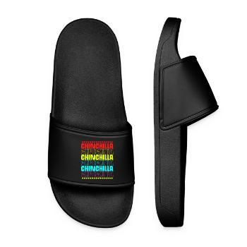 Chinchilla Cadeau Amérique du Sud Rongeur Pet - Claquettes Femme - noir - Devant