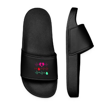 Chinchilla Cadeau Amérique du Sud Rongeur Pet - Claquettes Femme - noir - Devant
