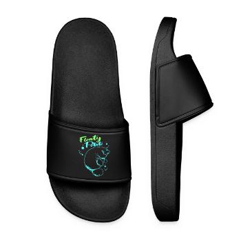 Manatee Dugong Sea Pig Sirenia Manatee - Women’s Pool Sliders - black - Front