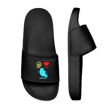 Manatee Dugong Sea Pig Sirenia Manatee - Women’s Pool Sliders - black - Front