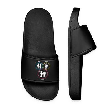 Skiing Skiing Skiing Skiing Skiing - Women’s Pool Sliders - black - Front