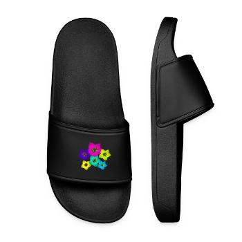 wonderful colorful flowers, bouquet, flowers - Women’s Pool Sliders - black - Front