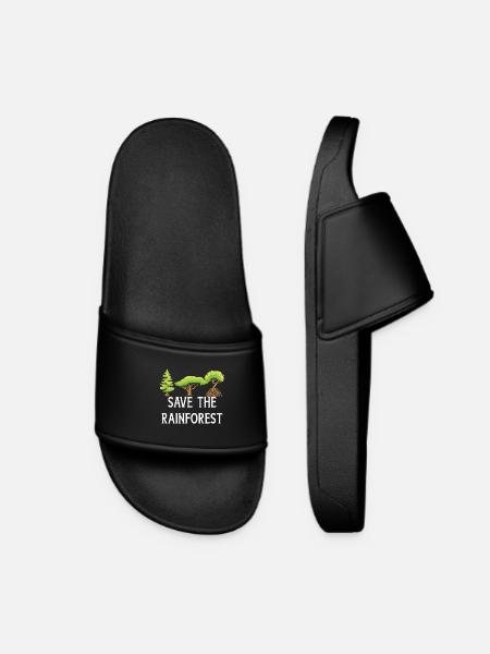 Save The Rainforest - Women’s Pool Sliders - black