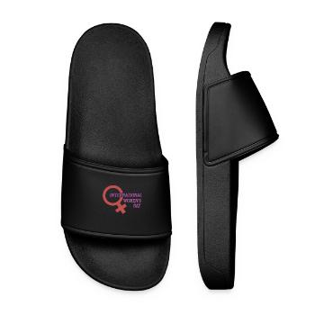 International Women´s Day - Internationaler Frauen - Women’s Pool Sliders - black - Front