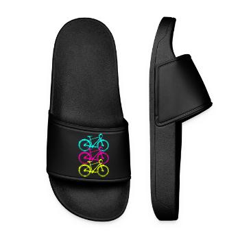 Bicycle Rider Bike Tour Cycling Road Bike Bike - Women’s Pool Sliders - black - Front