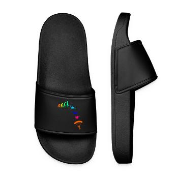Parachute Parachuting Skydiving - Women’s Pool Sliders - black - Front