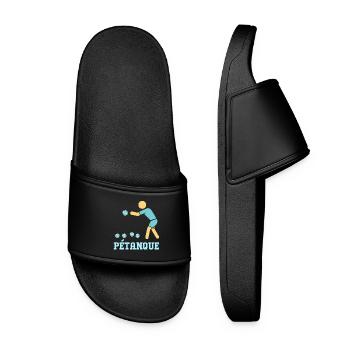 Pétanque Bocce Raffa Boule Sport Ball Petanque - Women’s Pool Sliders - black - Front