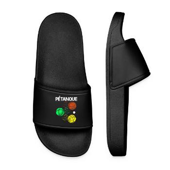 Pétanque Bocce Raffa Boule Sport Ball Petanque - Women’s Pool Sliders - black - Front