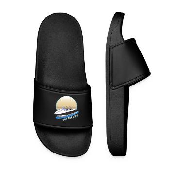 Motorboot - Frauen Badelatschen - Schwarz - Vorne