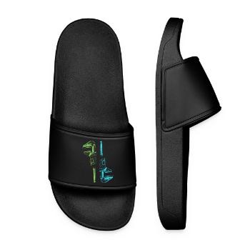 Rétro Vintage Outil Clé à molette - Claquettes Femme - noir - Devant