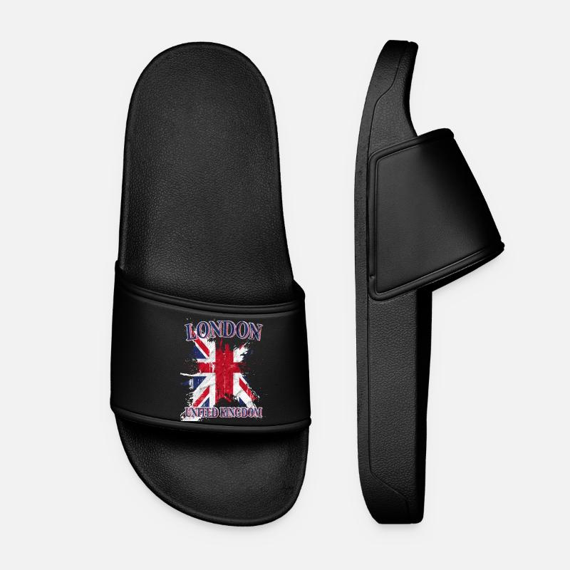 London Union Jack - Women’s Pool Sliders - black