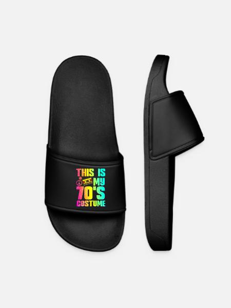 70s 70s 70s Generation Disco Costume - Women’s Pool Sliders - black