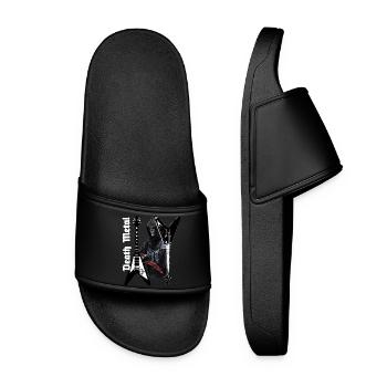 Musique heavy metal black metal deaht metal crâne - Claquettes Femme - noir - Devant