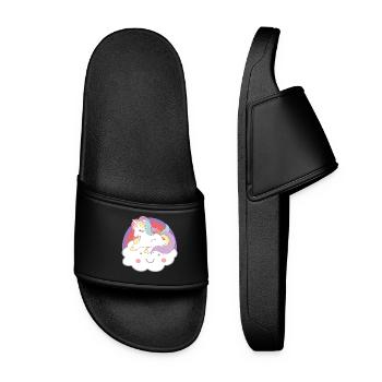 Unicorns unicorn on cloud unicorns - Women’s Pool Sliders - black - Front