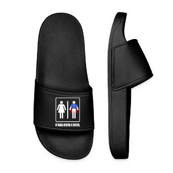 Ce n'était jamais une robe Superhero Girl Power - Claquettes Femme - noir - Devant