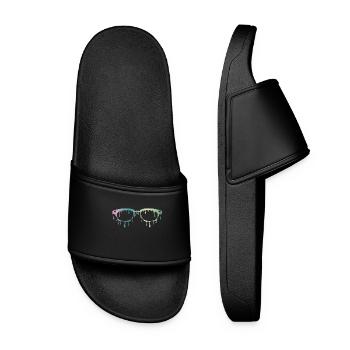 Coole Brille - Frauen Badelatschen - Schwarz - Vorne