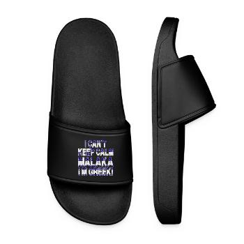 Greeks Pride Malaka Greek Spartan Greek - Women’s Pool Sliders - black - Front