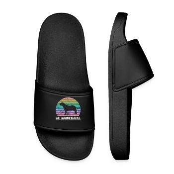 Best Labrador Dad Dog Father Gift - Women’s Pool Sliders - black - Front