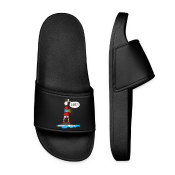 Le phare de Seagull est Watt sur la côte de la mer du Nord - Claquettes Femme - noir - Devant