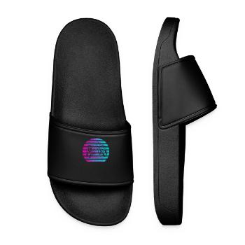 Gaming Gamer Zocken Team Duo Konsole Geschenk - Frauen Badelatschen - Schwarz - Vorne