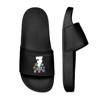 Children's Birthday Seventh Birthday 7 Seven Child - Women’s Pool Sliders - black - Front