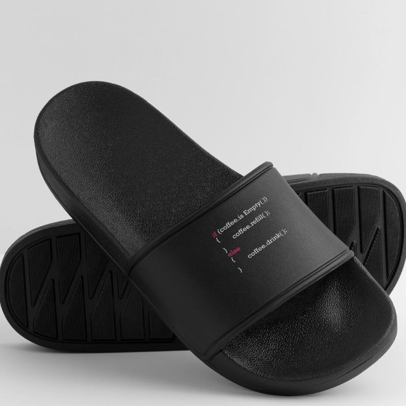 Program Code Coffee Refill IT Developers Women’s Pool Sliders