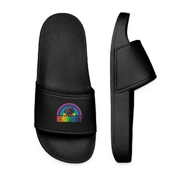 Neurodiversity Neurodiversité Autiste Autisme - Claquettes Femme - noir - Devant