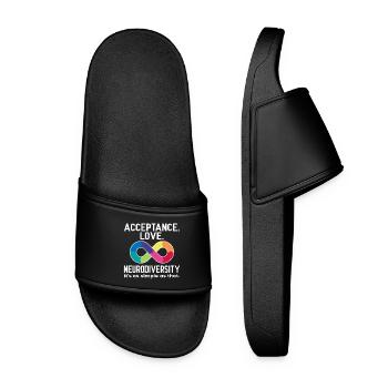 Neurodiversity Neurodiversité Autiste Autisme - Claquettes Femme - noir - Devant