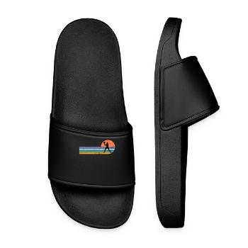 Tennis tennis de tennis vintage logo tennis - Claquettes Femme - noir - Devant