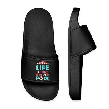 Pool Schwimmen Sommer - Frauen Badelatschen - Schwarz - Vorne