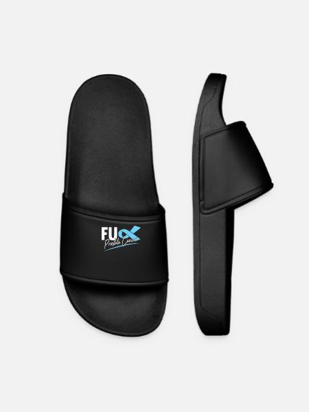 Prostate Cancer Battle Saying Health Gift - Women’s Pool Sliders - black